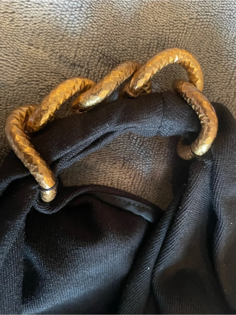 Givenchy Black One-Shoulder Top with Gold Ring Accent - Picture 2 of 5